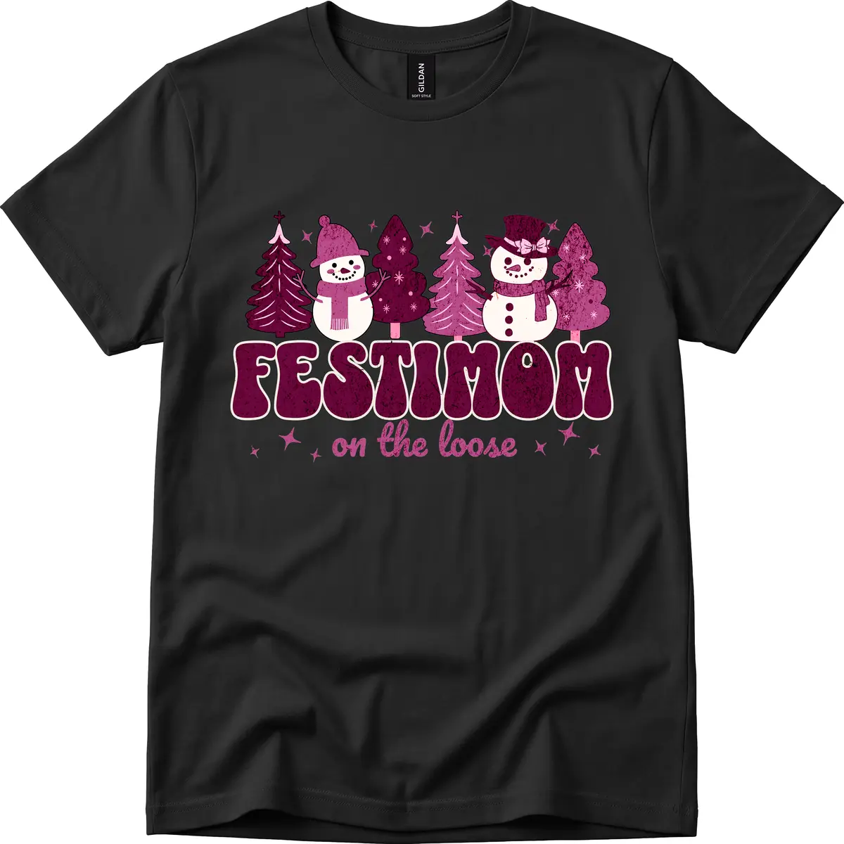 Festivus Mom On The Loose T-Shirt in Black