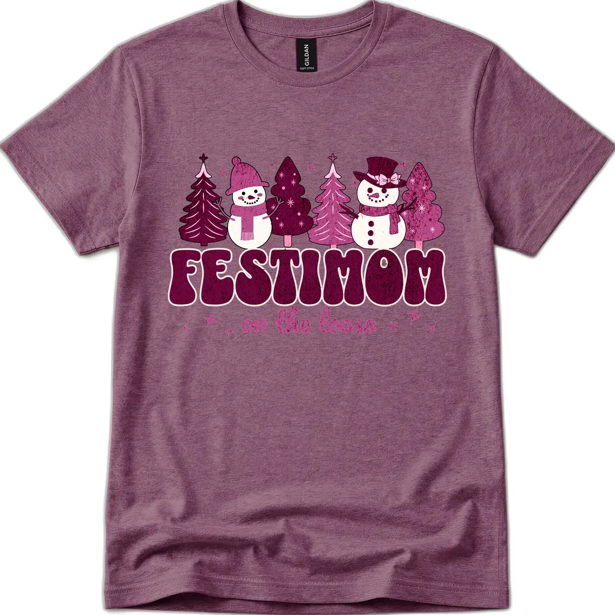 Festivus Mom On The Loose T-Shirt in Heather Maroon
