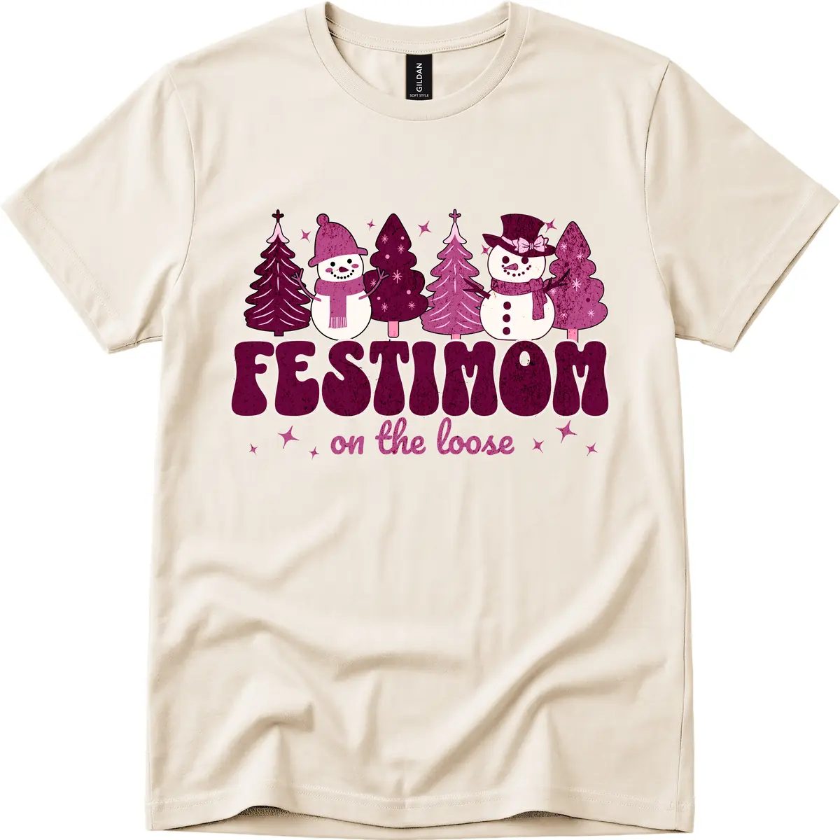 Festivus Mom On The Loose T-Shirt in Natural