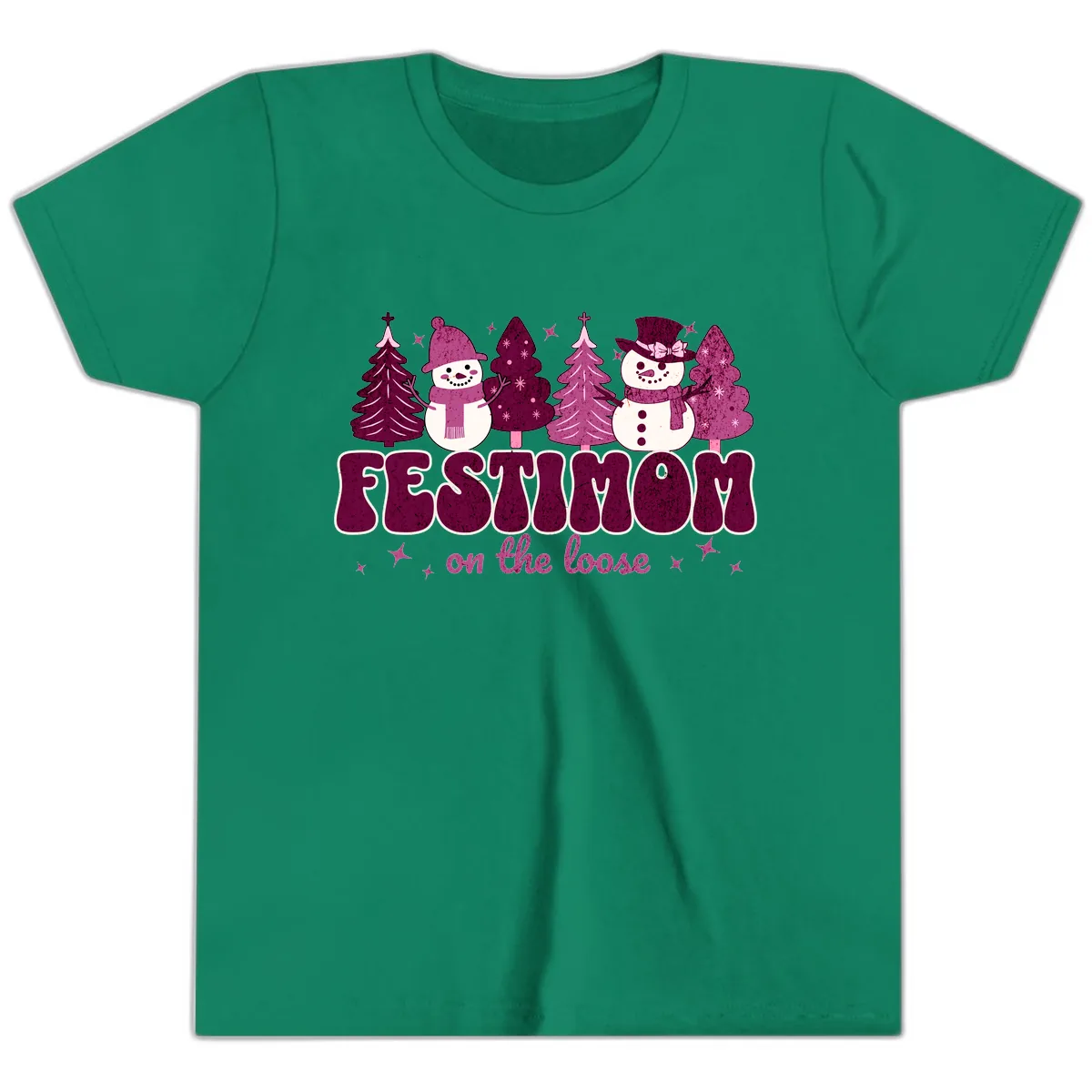 Festivus Mom On The Loose Youth T-Shirt in Kelly