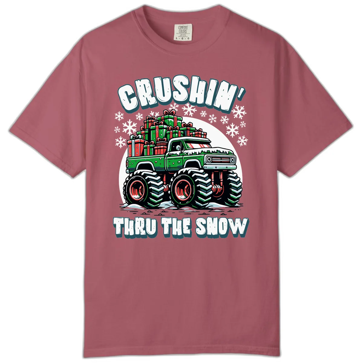 Monster Truck Crushing Presents Comfort Color in Crimson