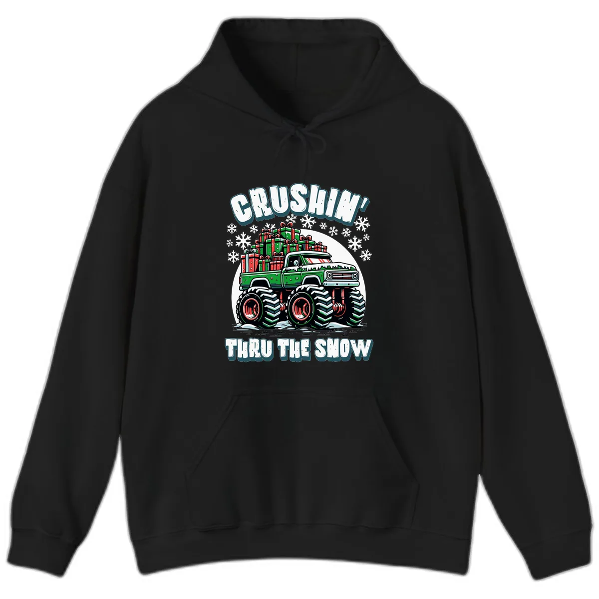 Monster Truck Crushing Presents Hoodie in Black