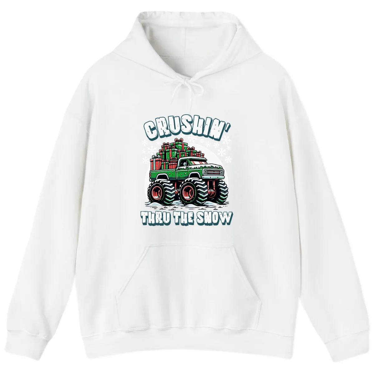 Monster Truck Crushing Presents Hoodie in White