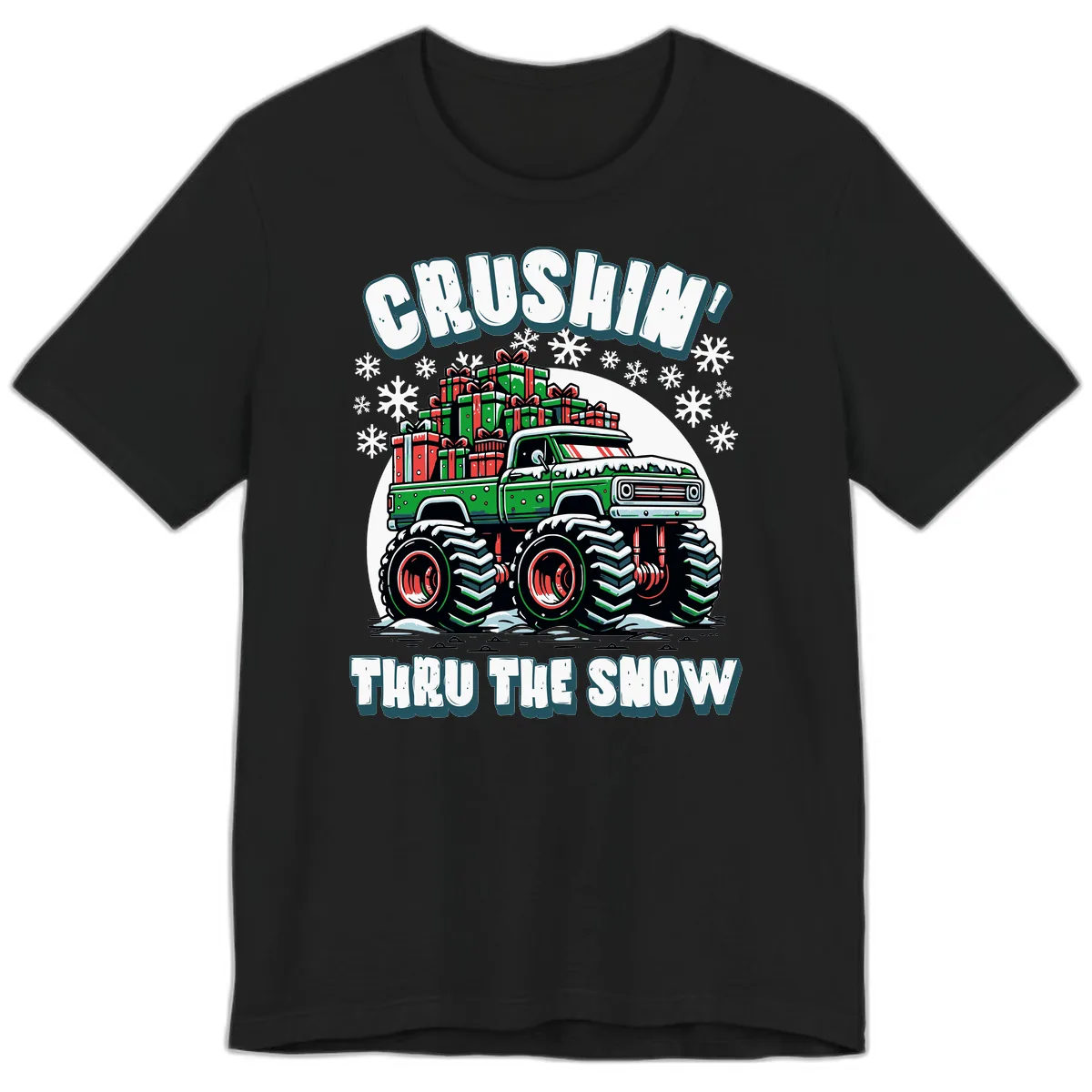 Monster Truck Crushing Presents Premium T-Shirt in Black