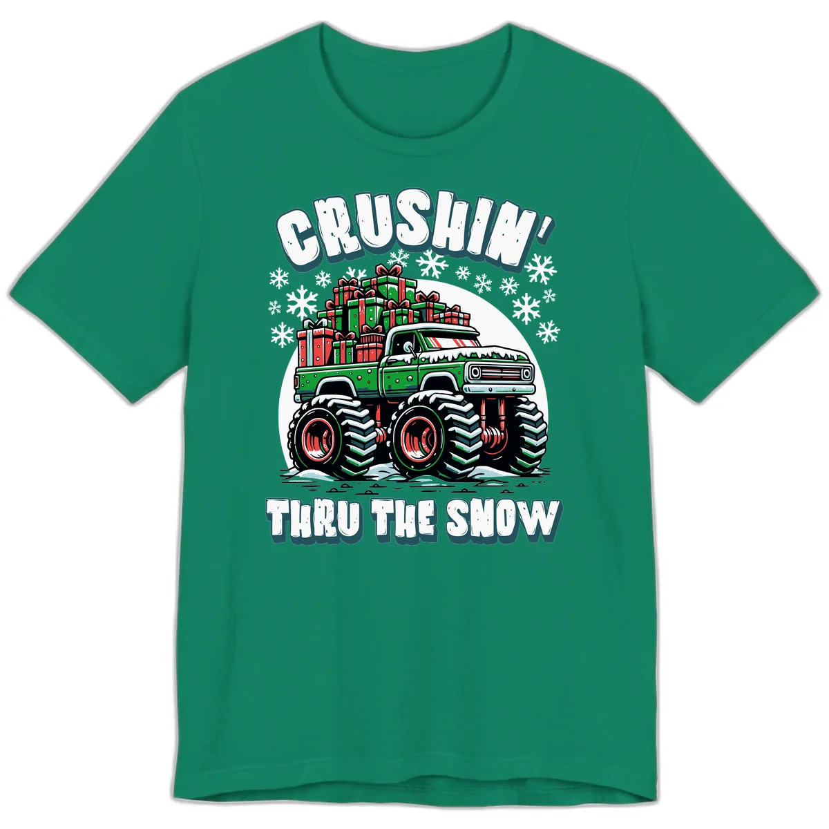 Monster Truck Crushing Presents Premium T-Shirt in Kelly