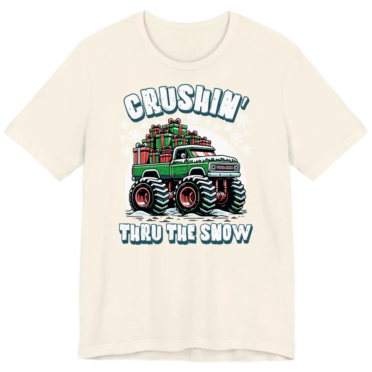 Monster Truck Crushing Presents Premium T-Shirt in Natural