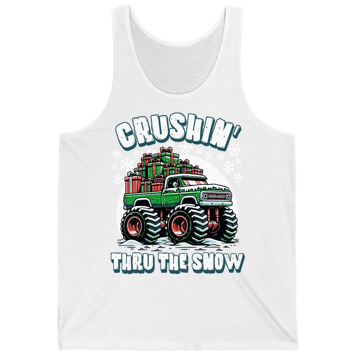 Monster Truck Crushing Presents Tank in White