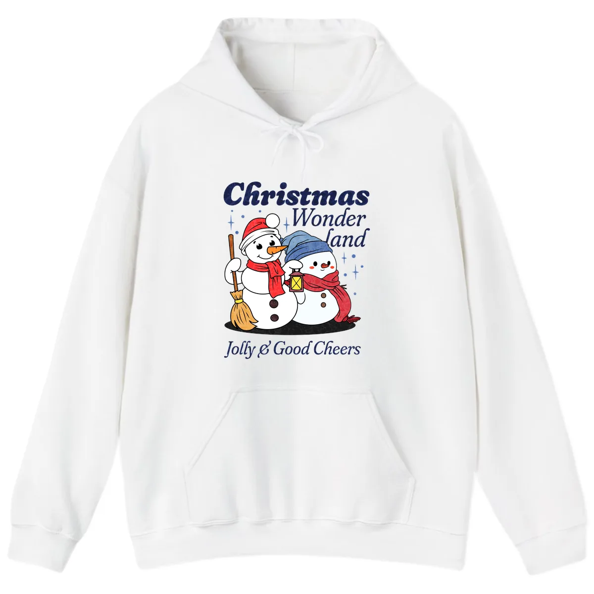 Christmas Wonderland Snowmen Hoodie in White