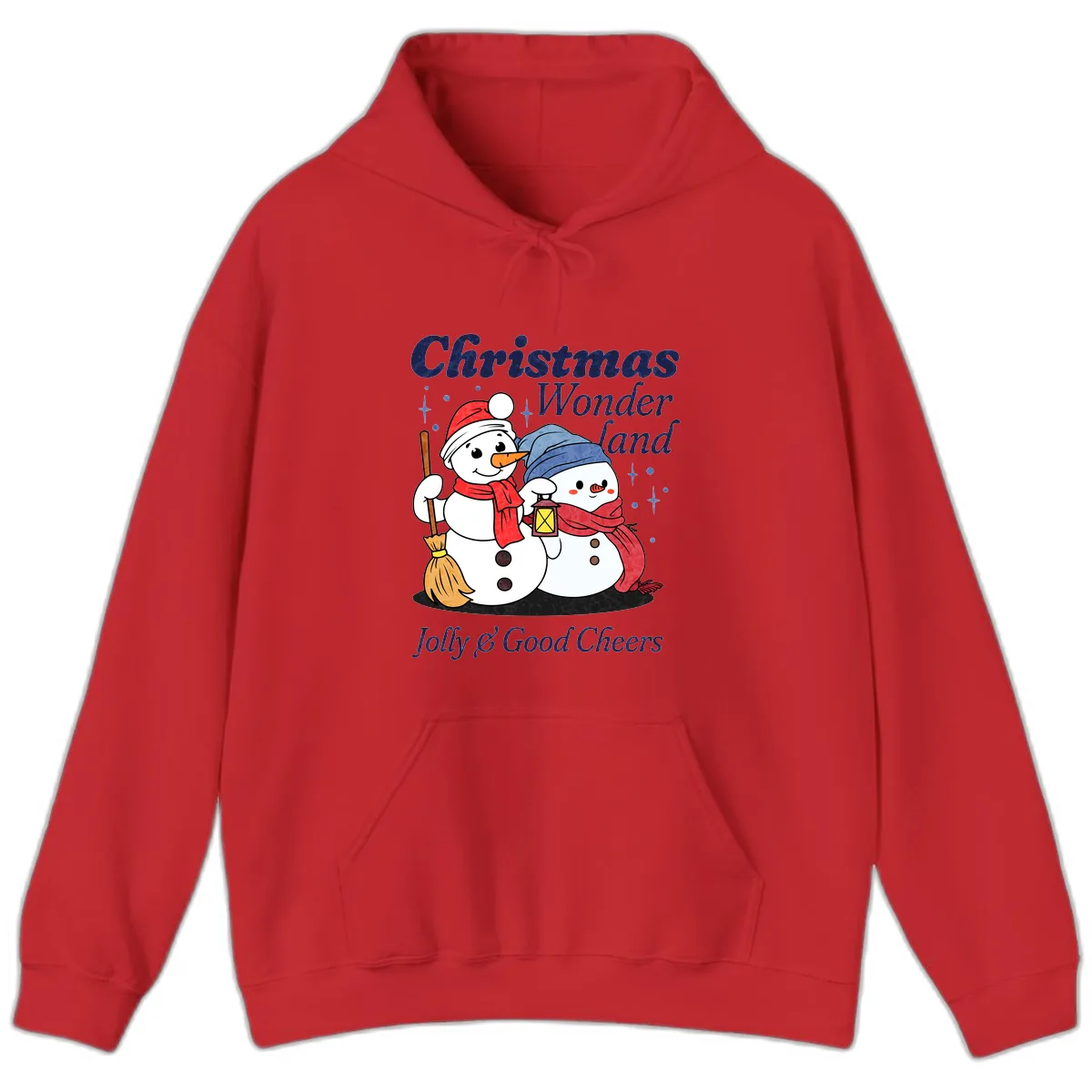 Christmas Wonderland Snowmen Hoodie in Red