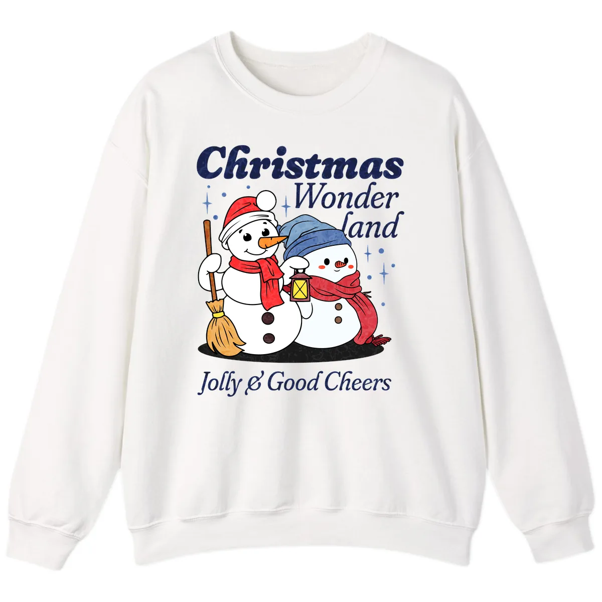 Christmas Wonderland Snowmen Sweatshirt in White