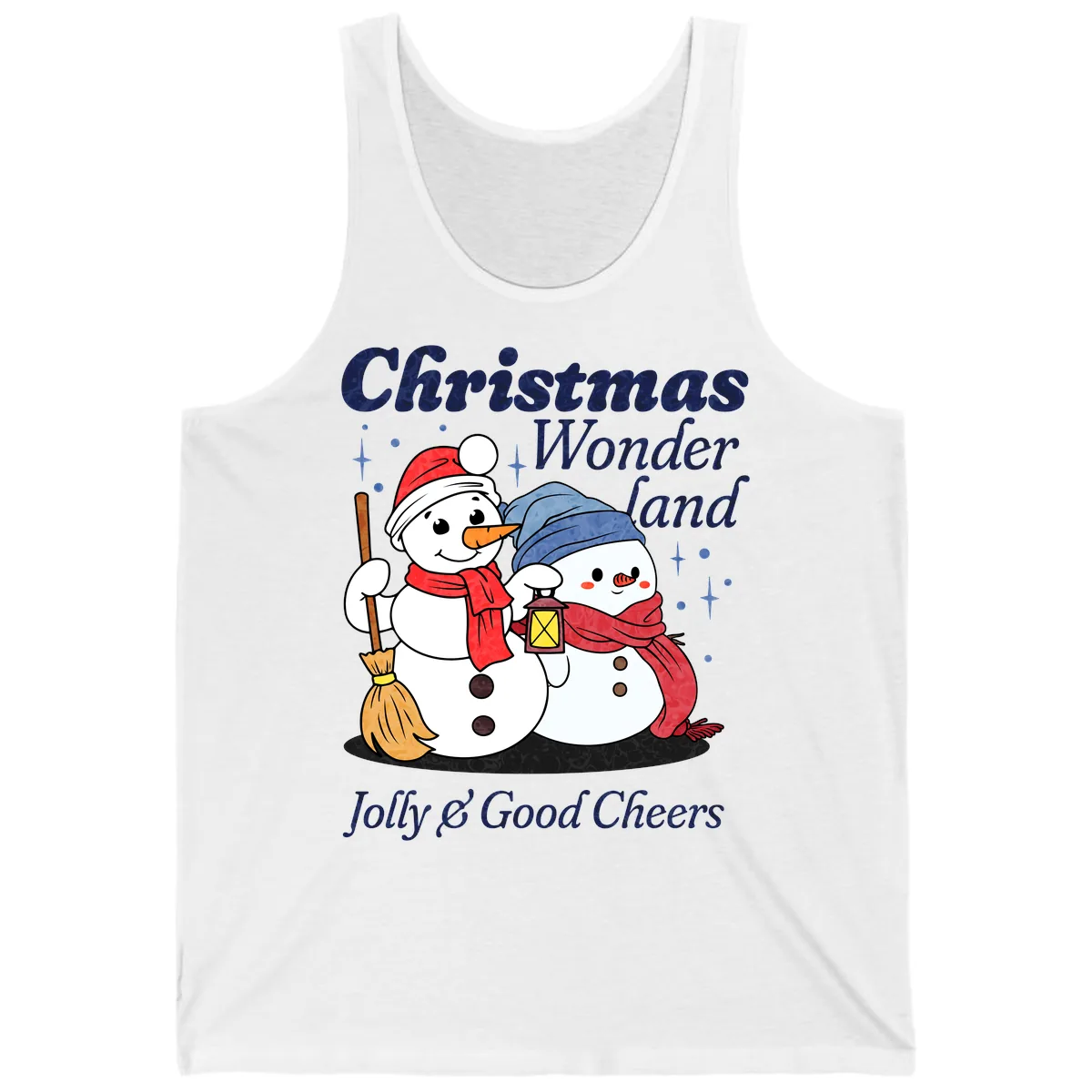 Christmas Wonderland Snowmen Tank in White