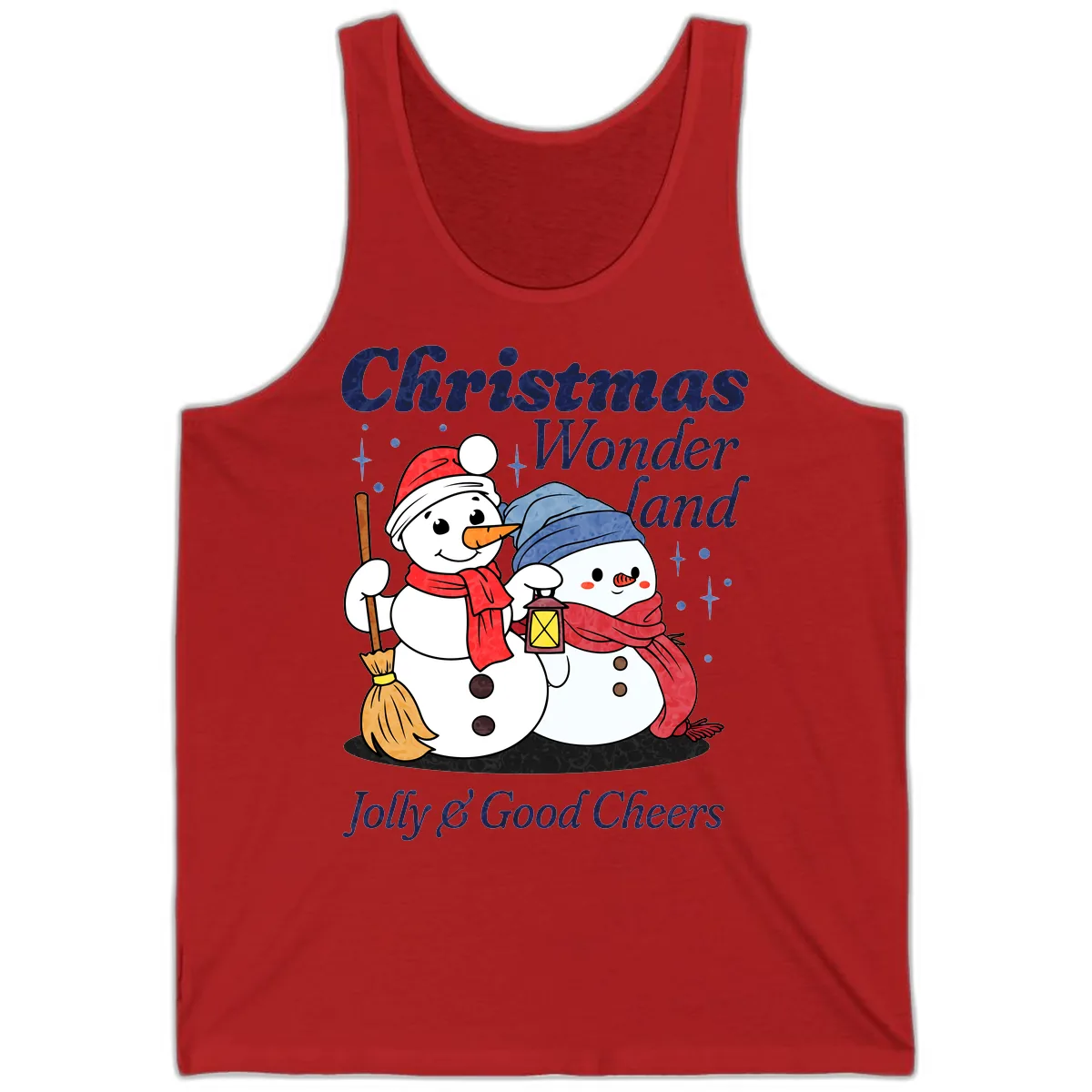 Christmas Wonderland Snowmen Tank in Red