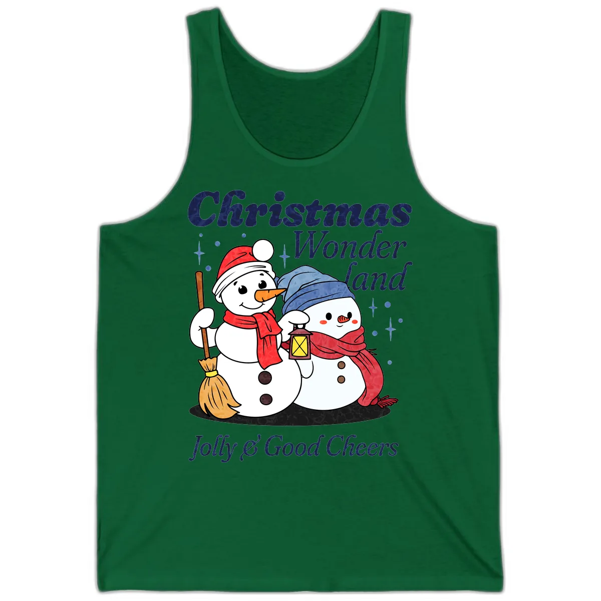 Christmas Wonderland Snowmen Tank in Kelly