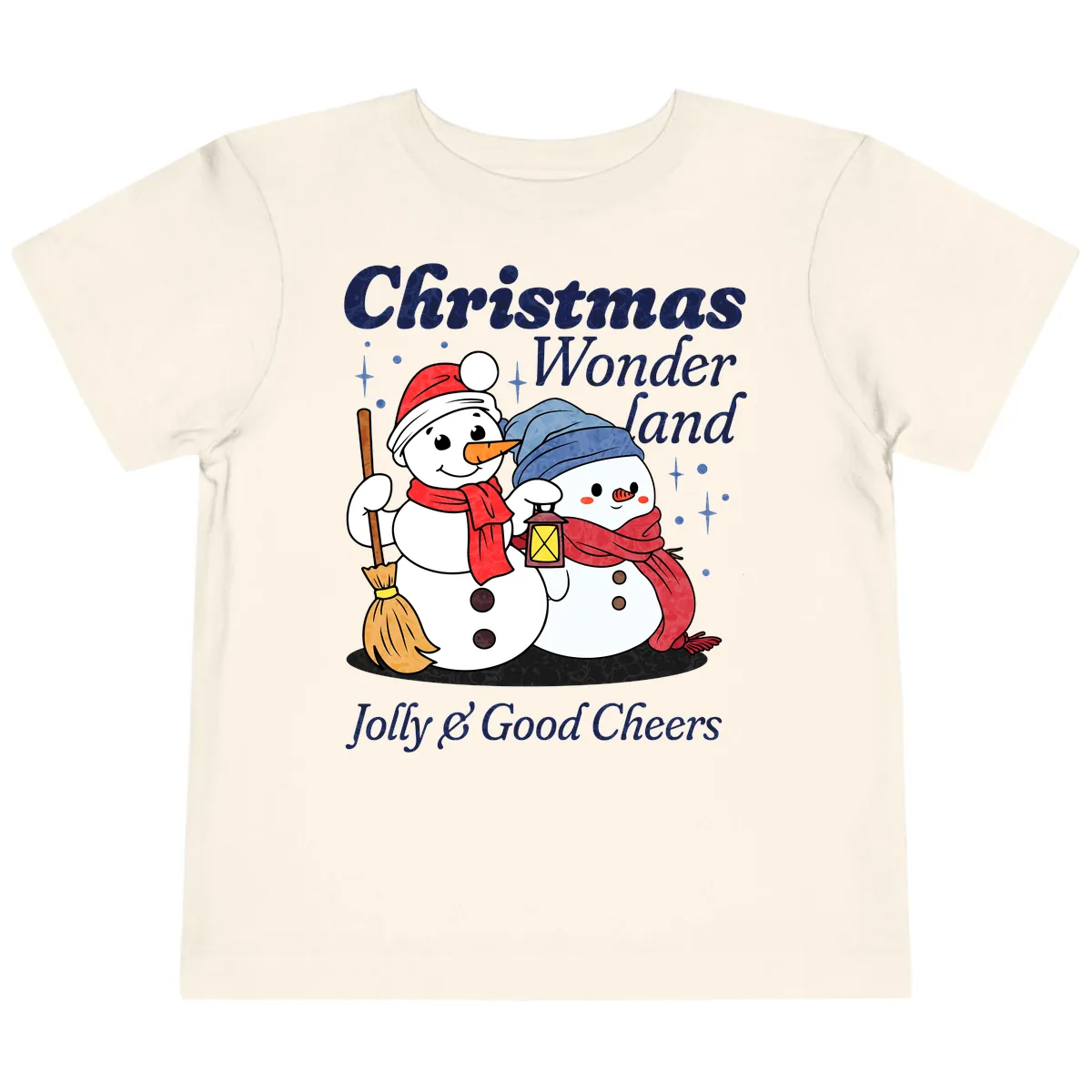 Christmas Wonderland Snowmen Toddler T-Shirt in Natural