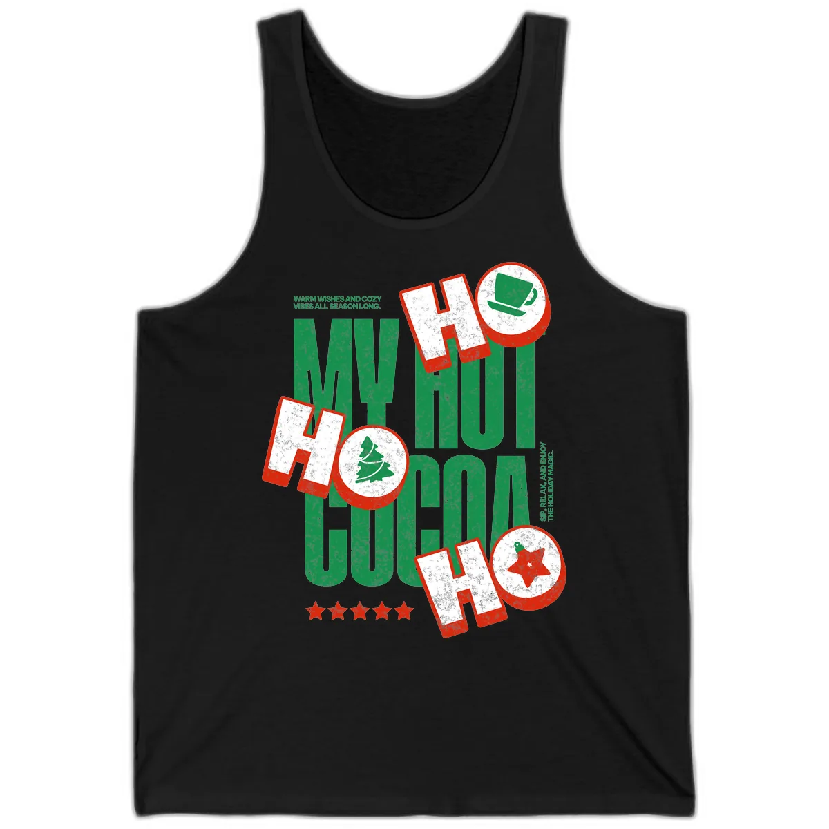 My Hot Cocoa Ho Ho Ho Tank in Black