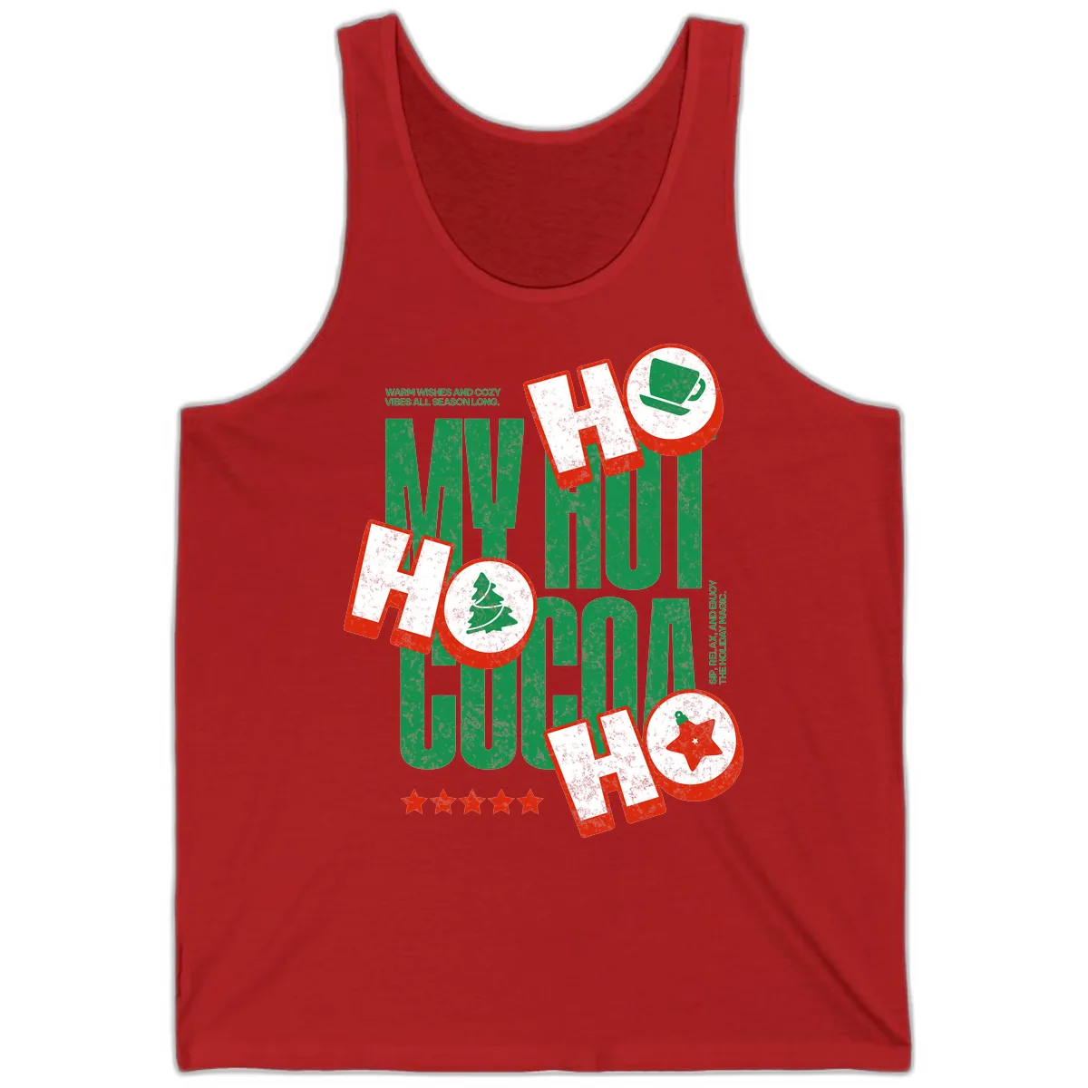 My Hot Cocoa Ho Ho Ho Tank in Red