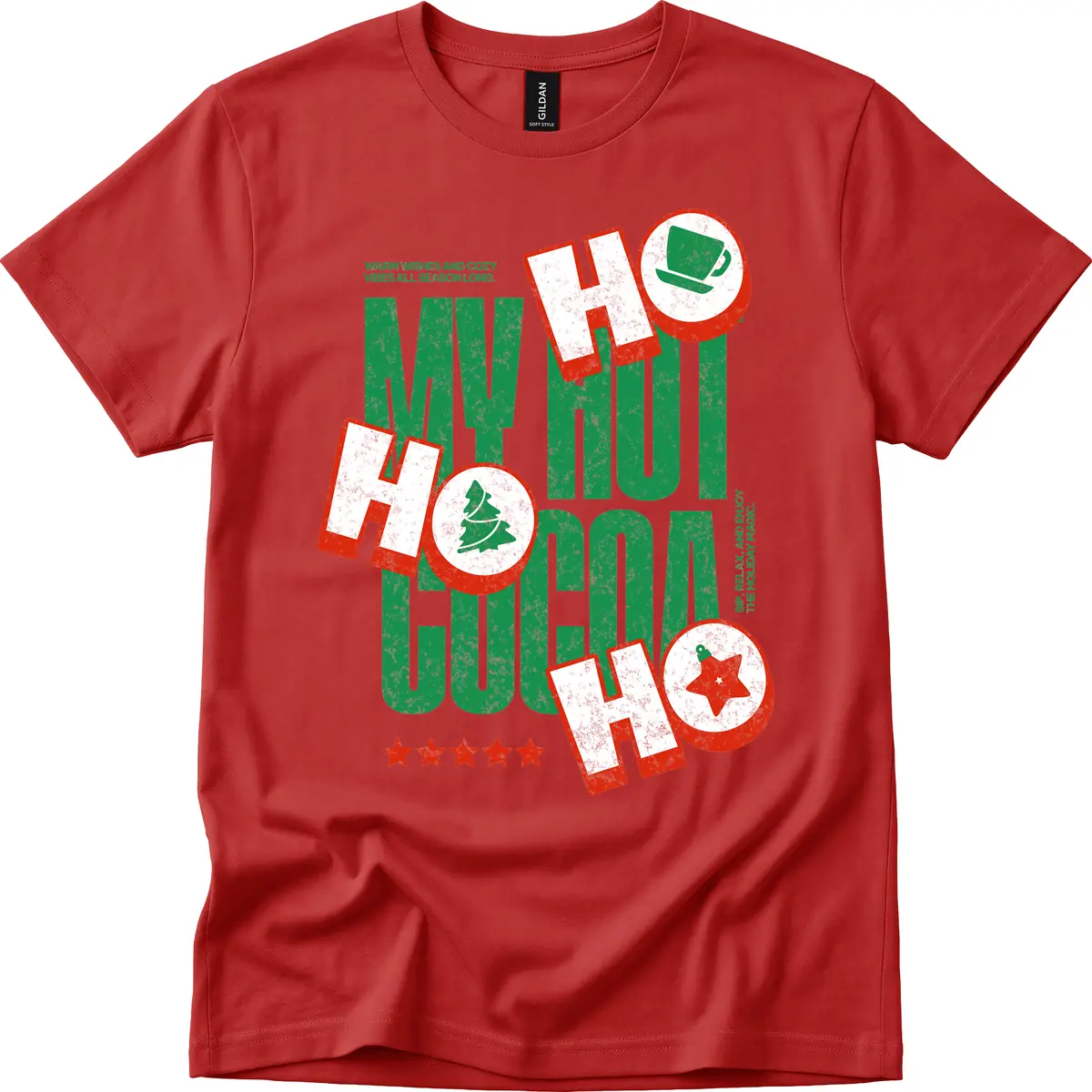 My Hot Cocoa Ho Ho Ho T-Shirt in Red
