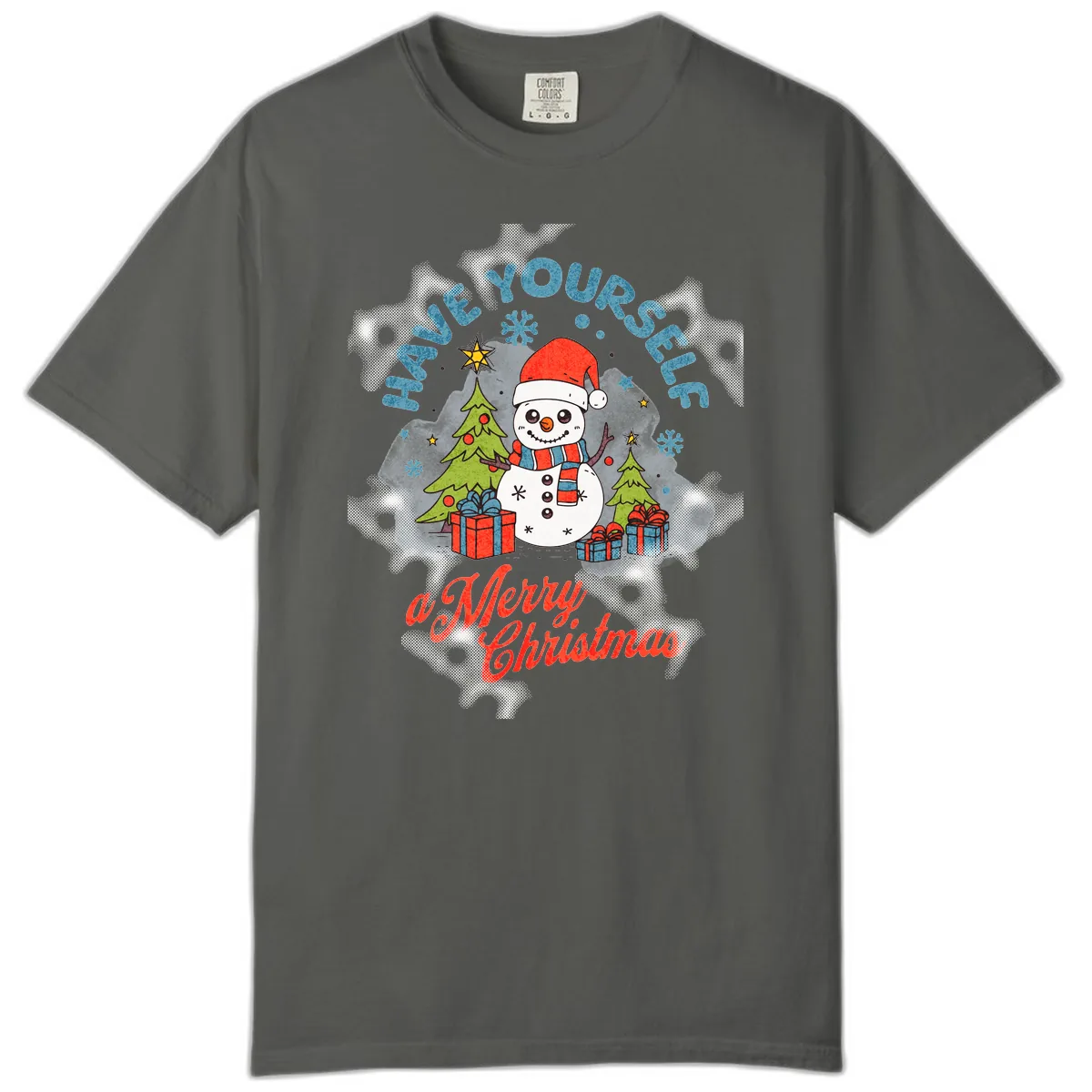 Have Yourself A Merry Snowman Christmas Comfort Color in Pepper