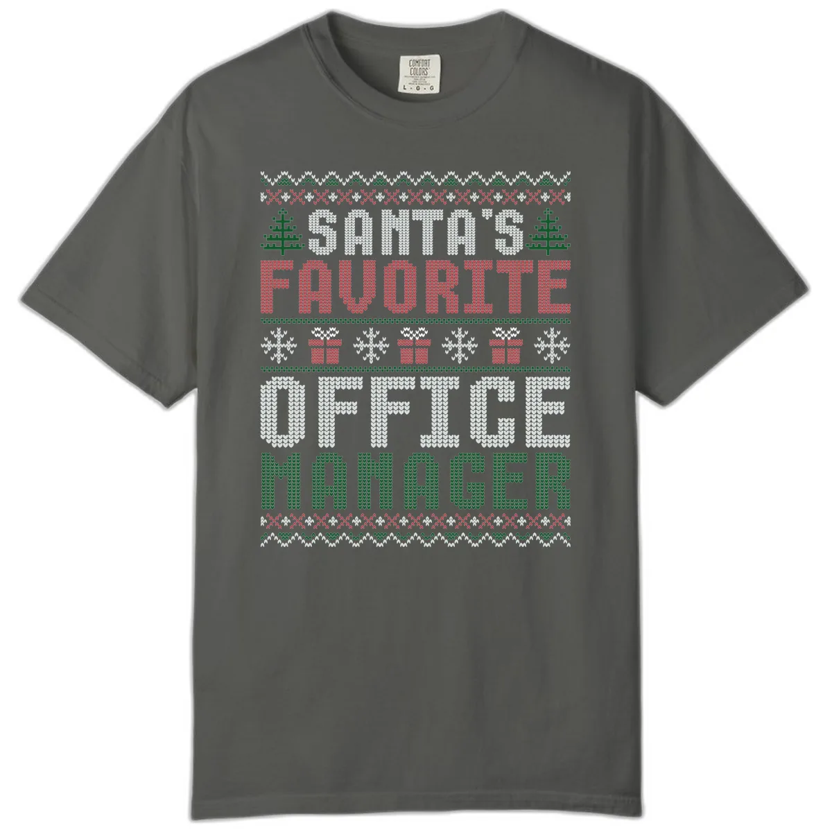 Santa's Favorite Office Manager Comfort Color in Pepper