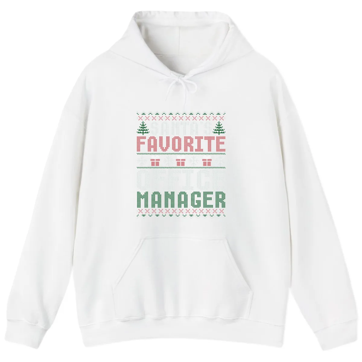 Santa's Favorite Office Manager Hoodie in White