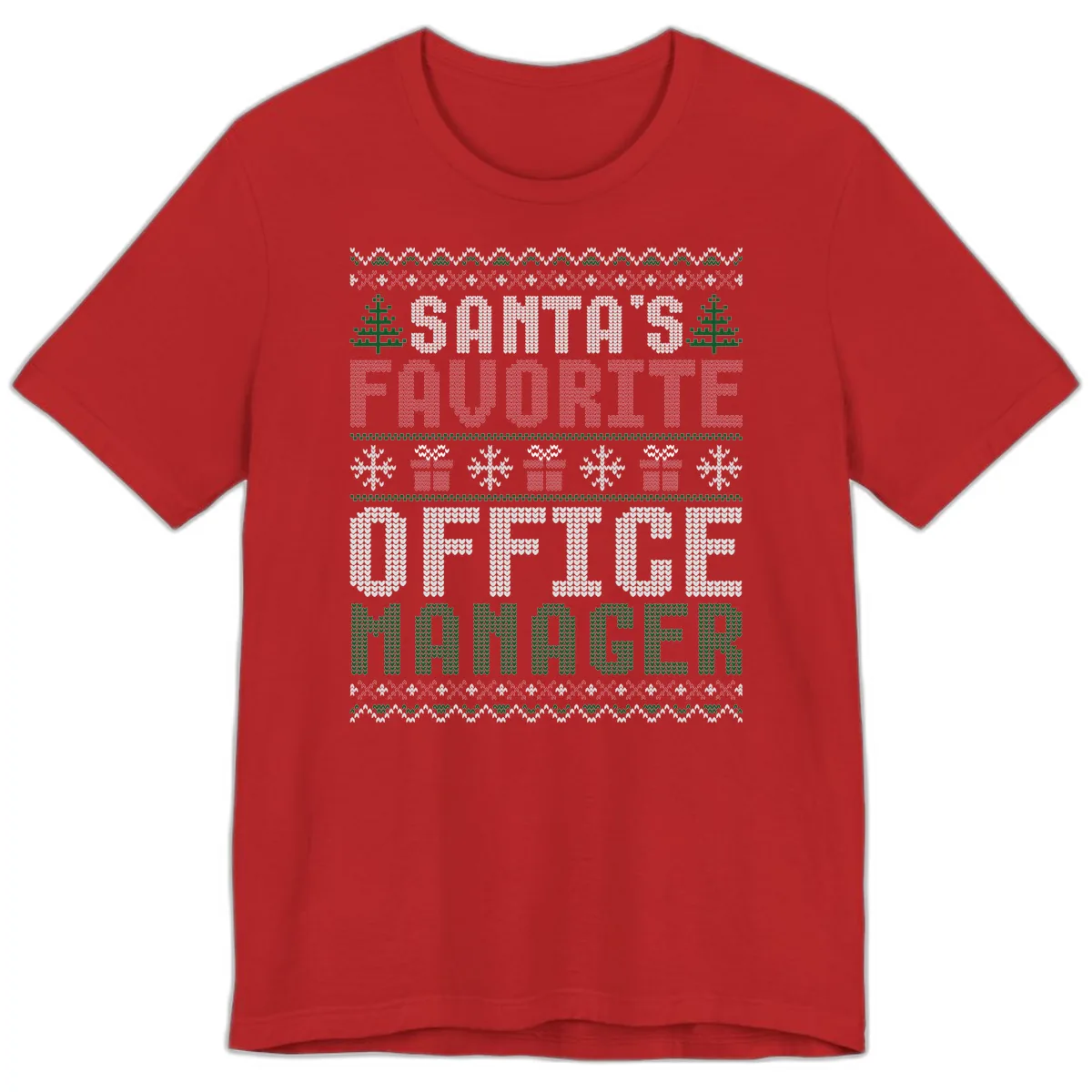 Santa's Favorite Office Manager Premium T-Shirt in Red