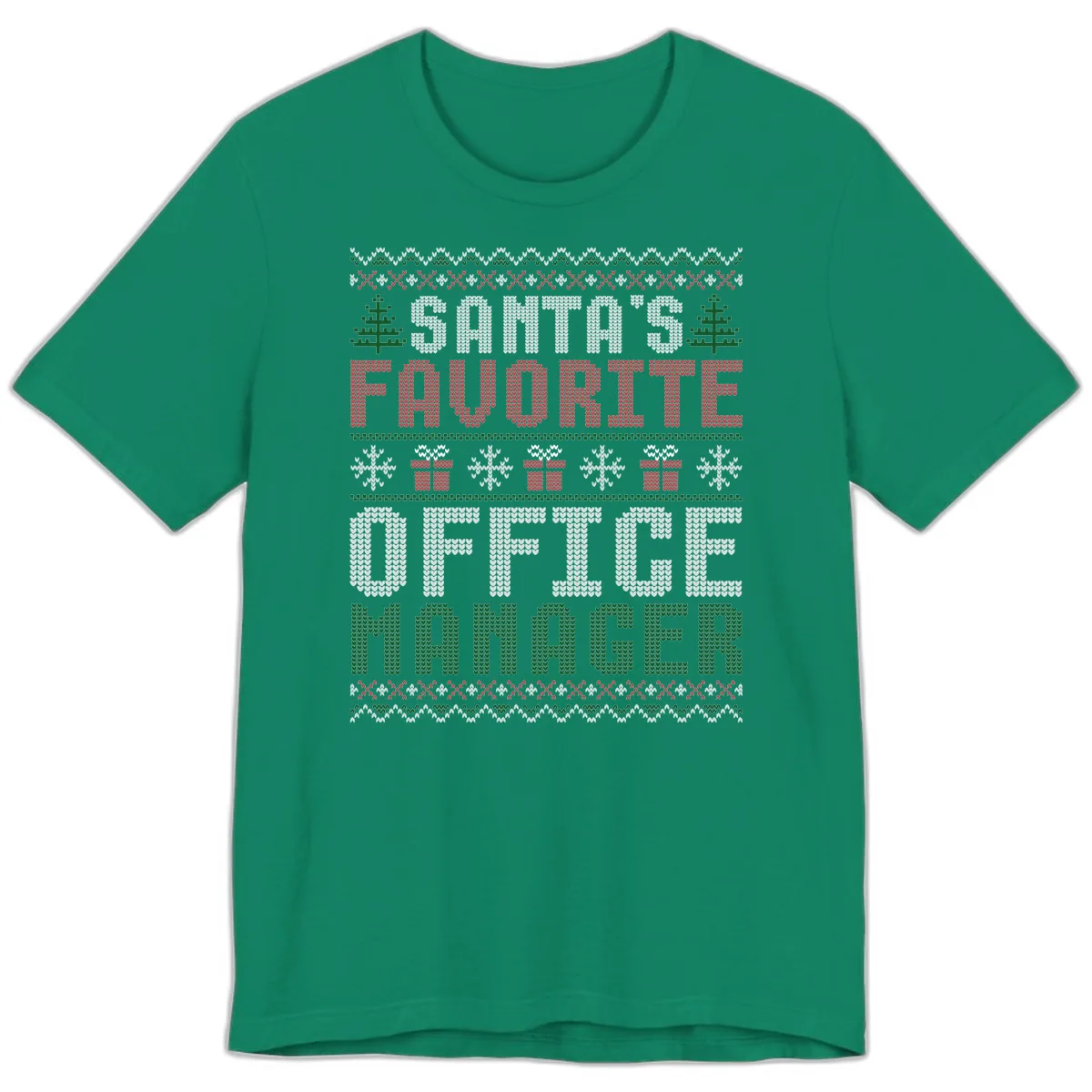 Santa's Favorite Office Manager Premium T-Shirt in Kelly
