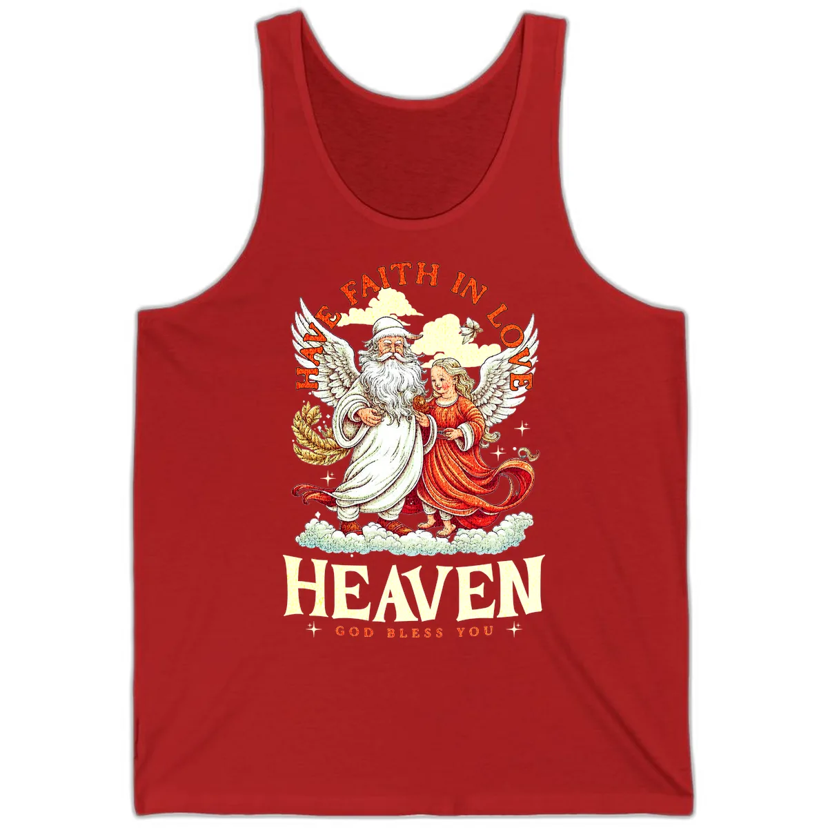 Faith In Love Heaven Santa Angel Tank in Red