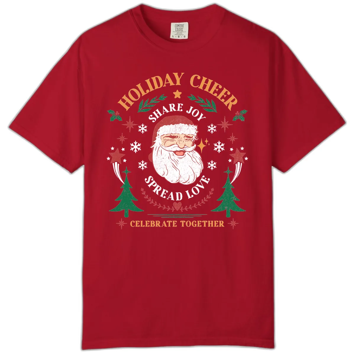 Holiday Cheer Santa Claus Celebration Comfort Color in Red