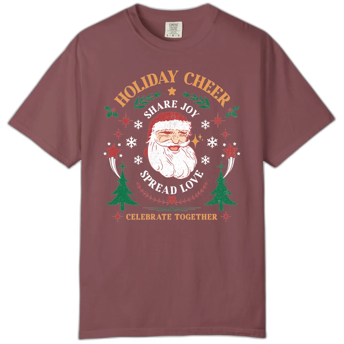 Holiday Cheer Santa Claus Celebration Comfort Color in Brick