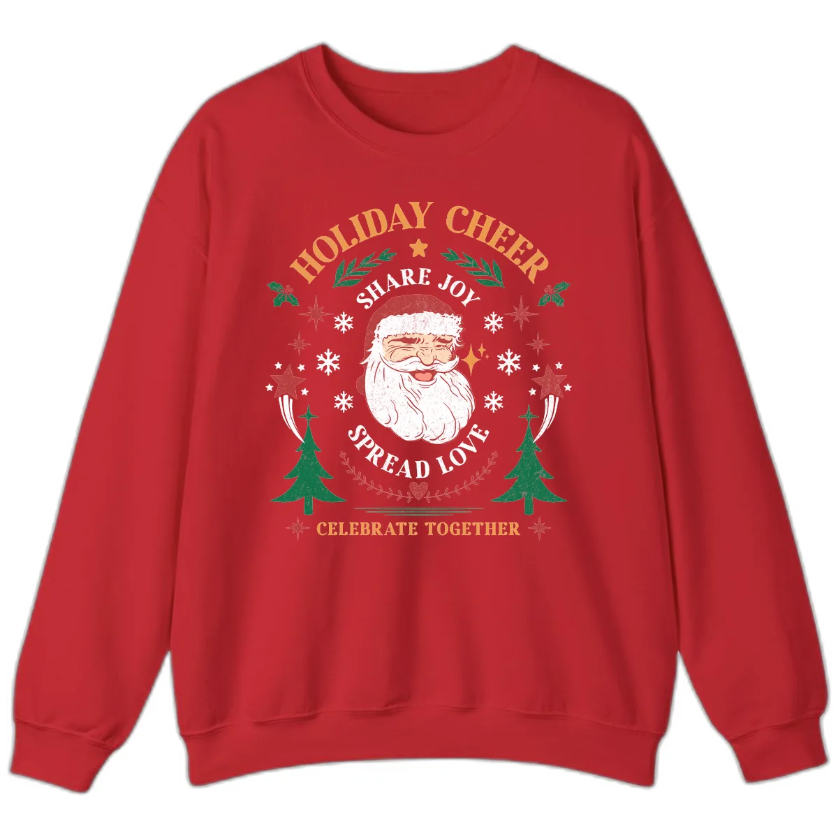 Holiday Cheer Santa Claus Celebration Sweatshirt in Red