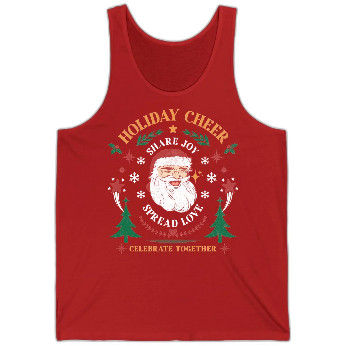 Holiday Cheer Santa Claus Celebration Tank in Red