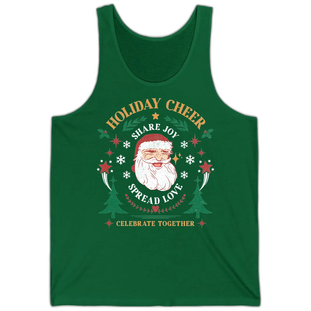 Holiday Cheer Santa Claus Celebration Tank in Kelly