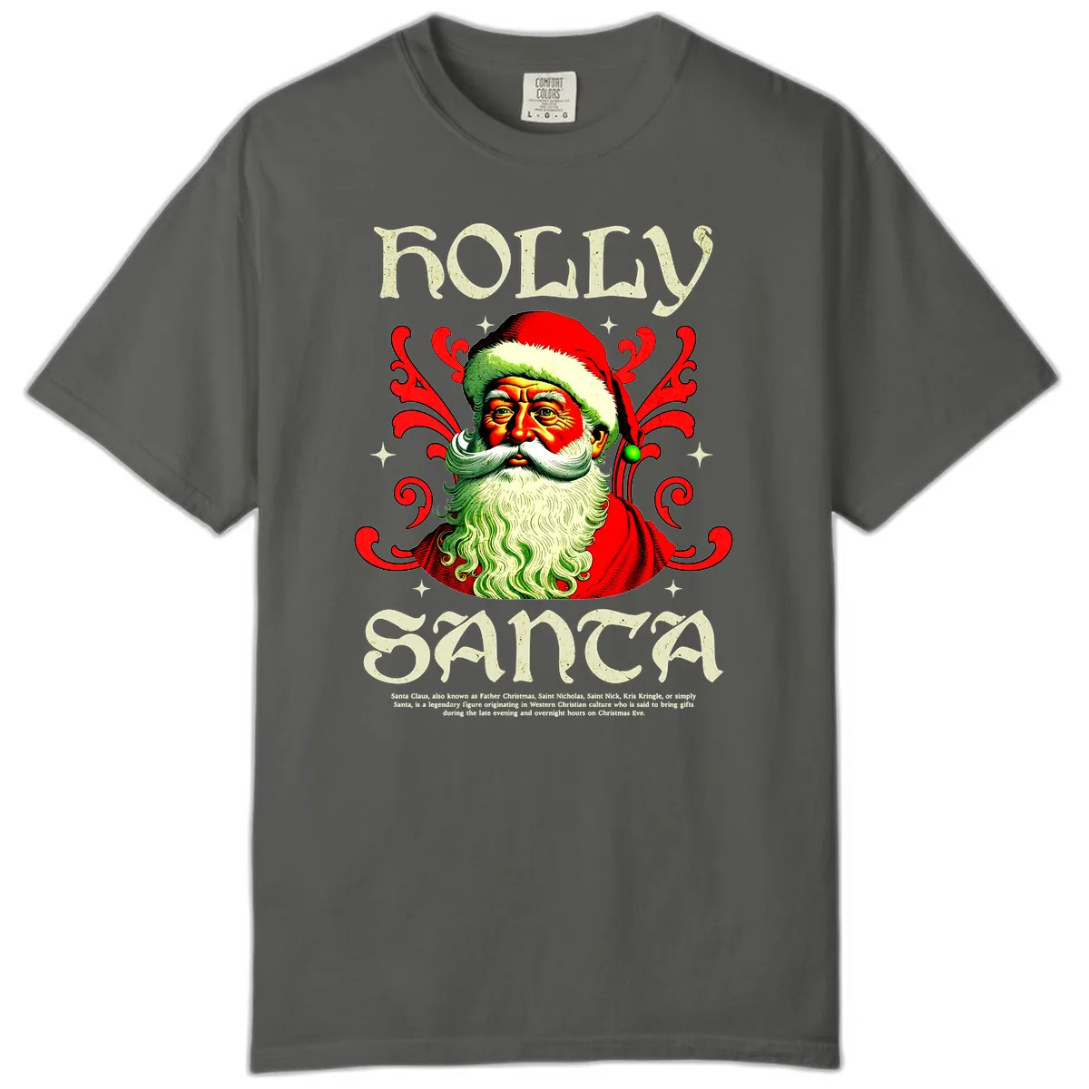 Holly Jolly Santa Claus Comfort Color in Pepper