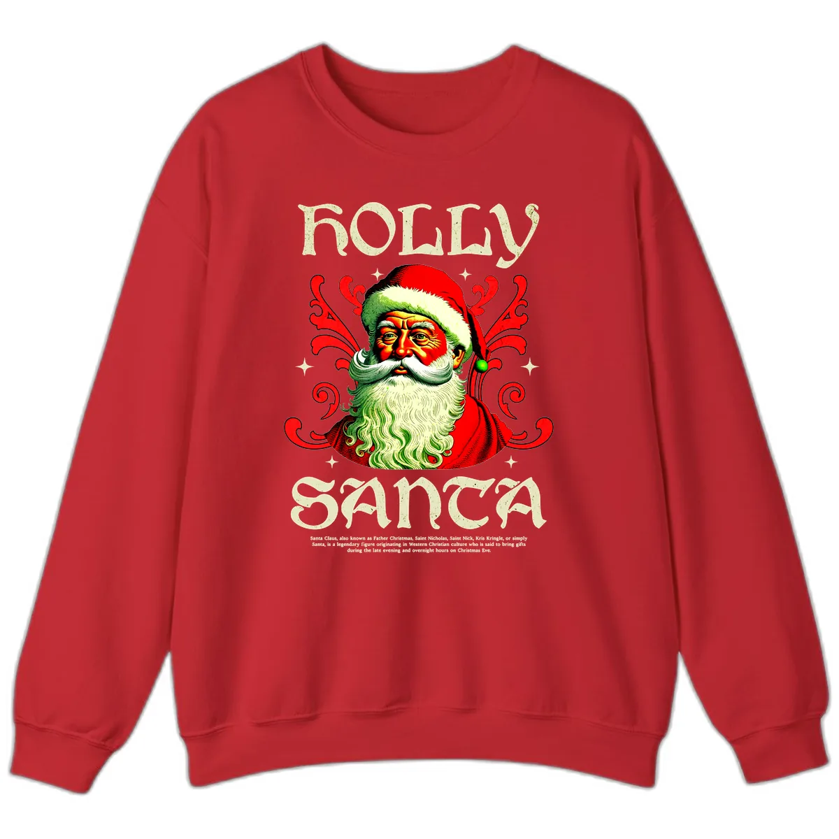 Holly Jolly Santa Claus Sweatshirt in Red