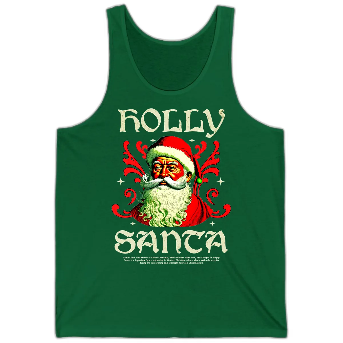 Holly Jolly Santa Claus Tank in Kelly
