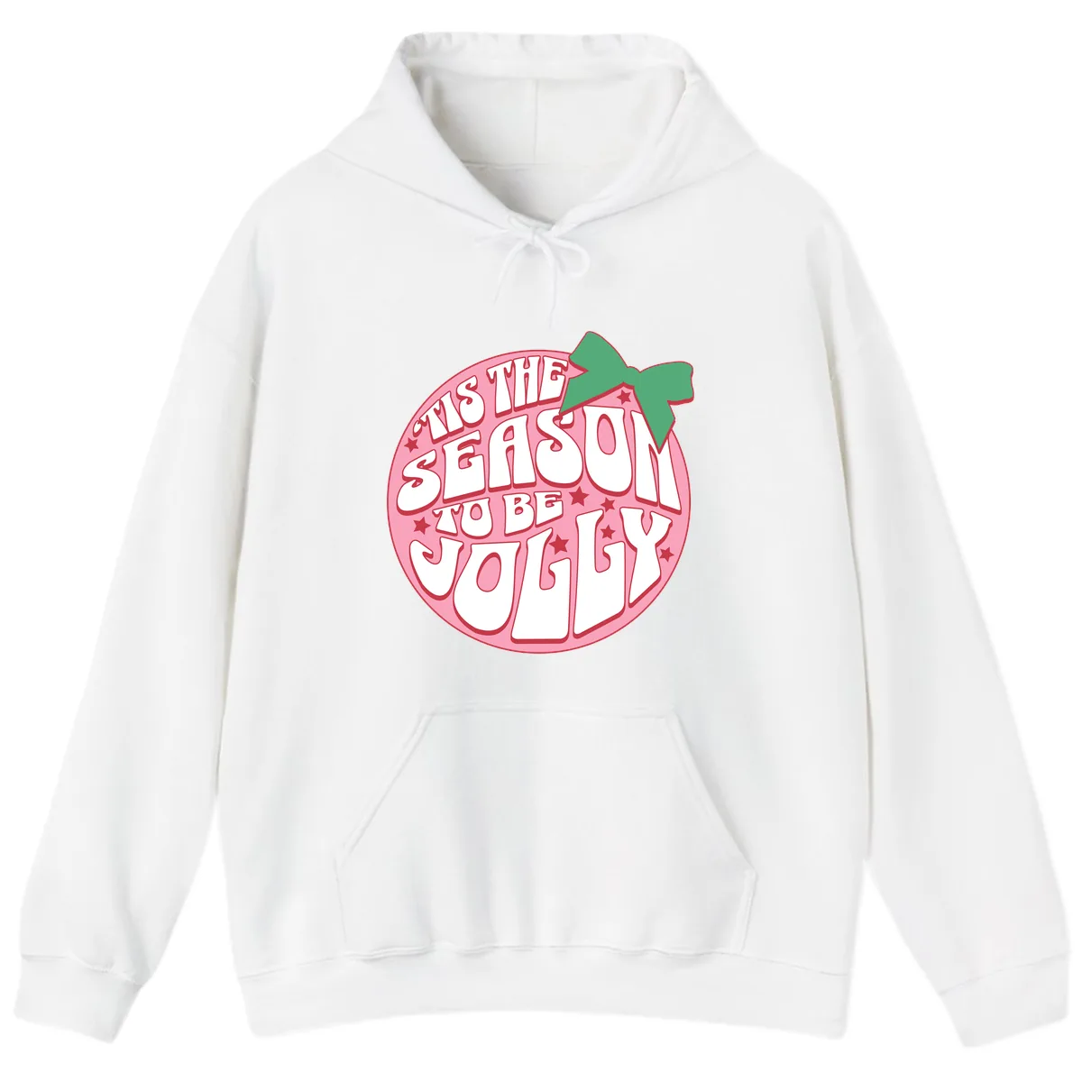 Tis The Season To Be Jolly Hoodie in White