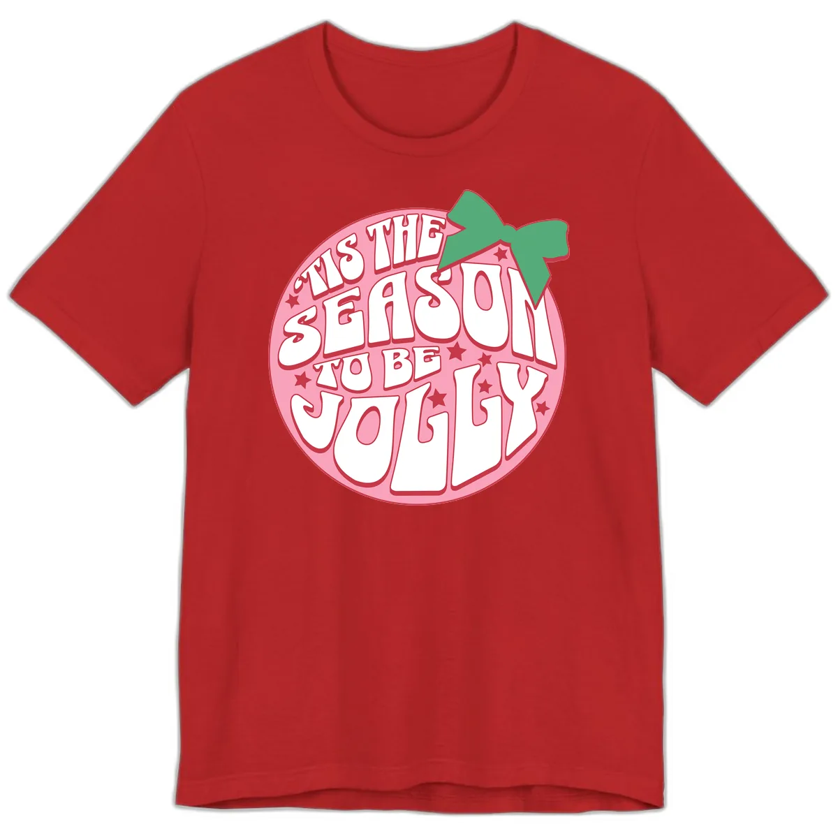 Tis The Season To Be Jolly Premium T-Shirt in Red