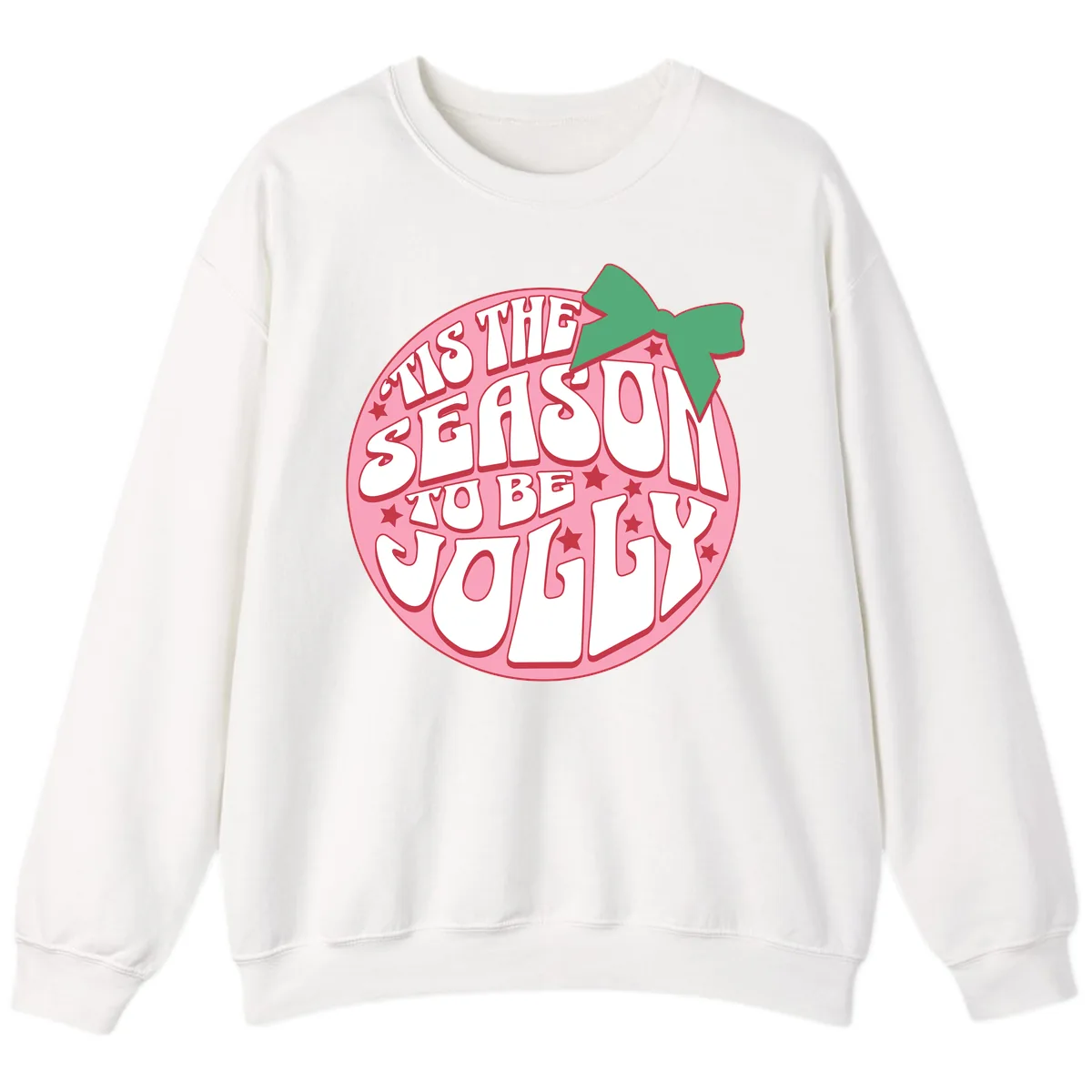 Tis The Season To Be Jolly Sweatshirt in White