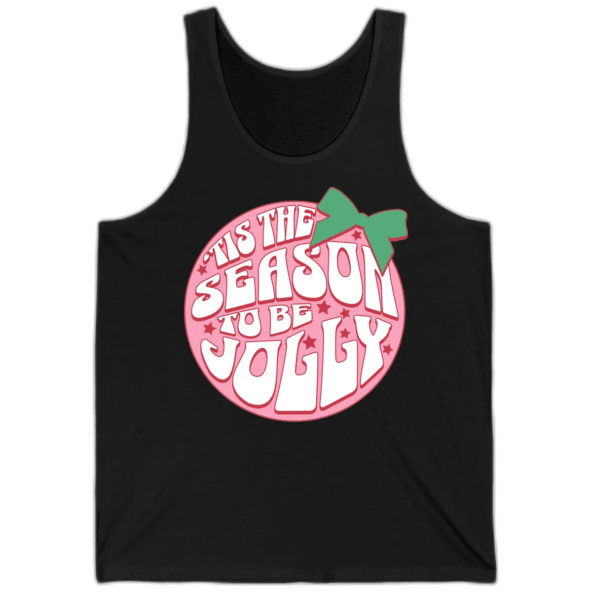Tis The Season To Be Jolly Tank in Black