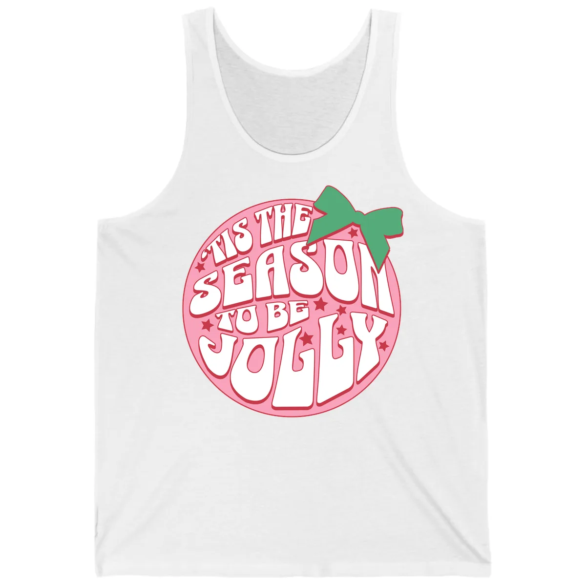 Tis The Season To Be Jolly Tank in White