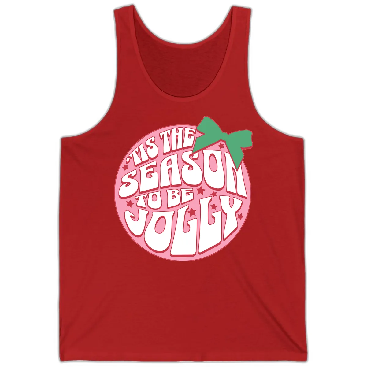 Tis The Season To Be Jolly Tank in Red