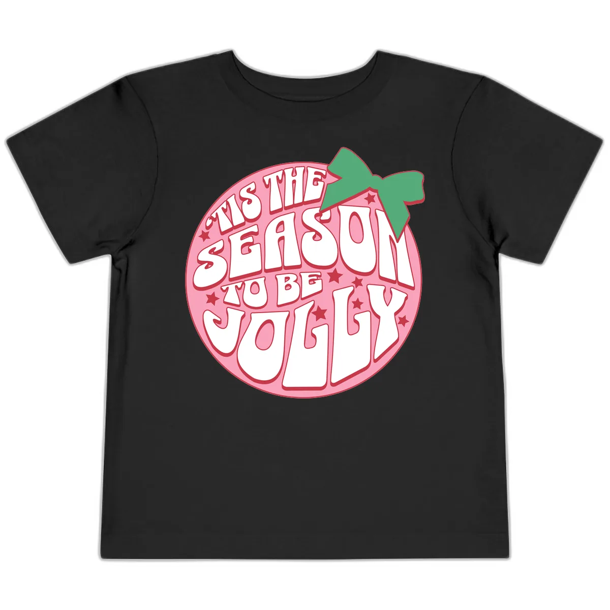 Tis The Season To Be Jolly Toddler T-Shirt in Black