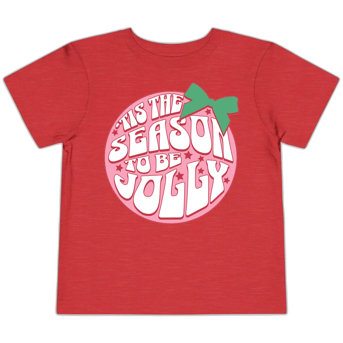 Tis The Season To Be Jolly Toddler T-Shirt in Heather Red