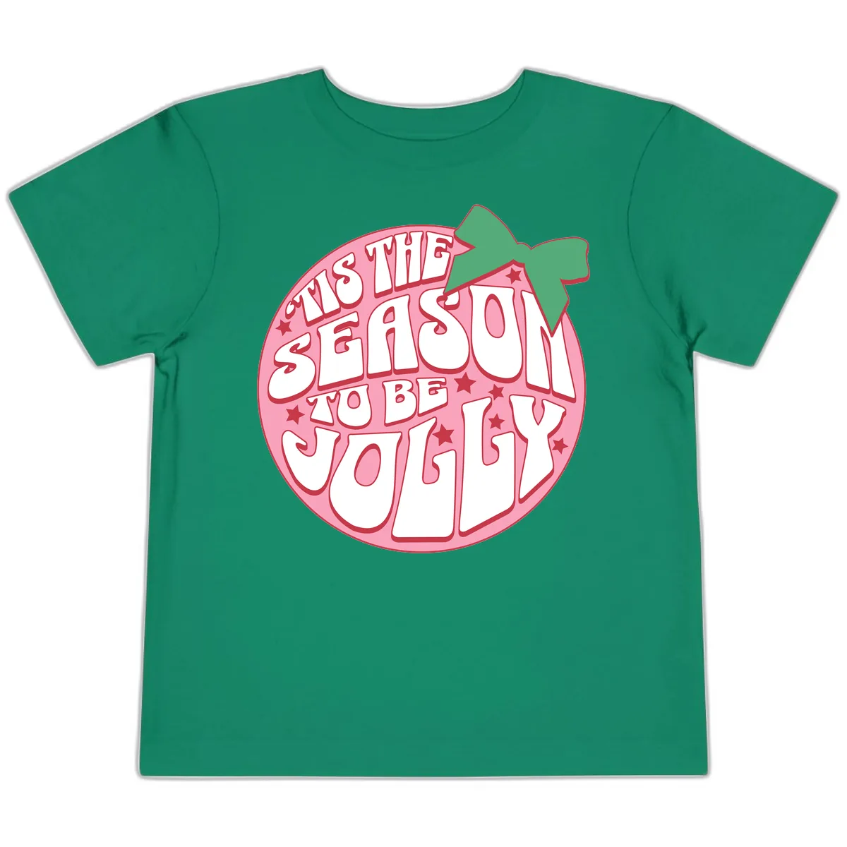 Tis The Season To Be Jolly Toddler T-Shirt in Kelly
