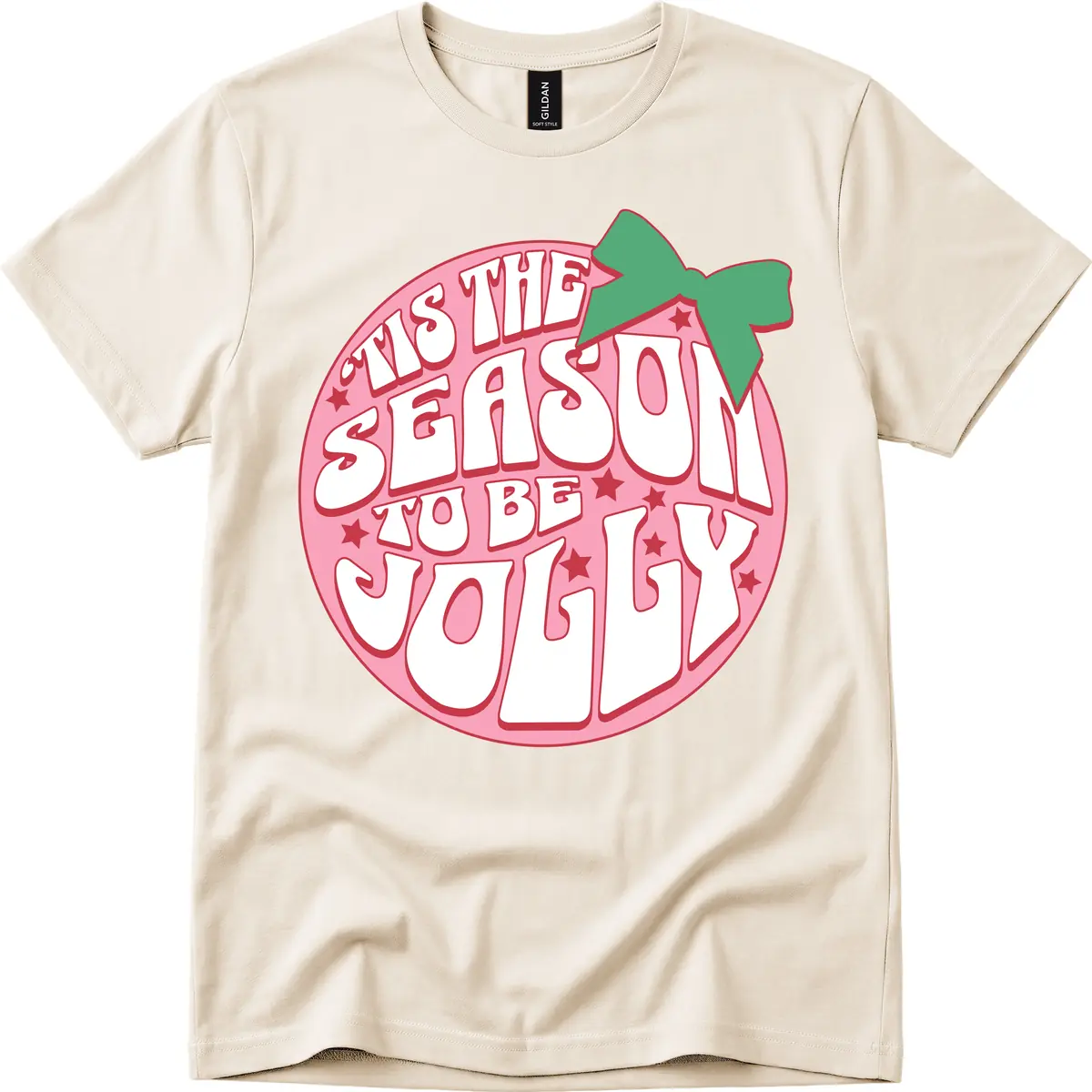 Tis The Season To Be Jolly T-Shirt in Natural