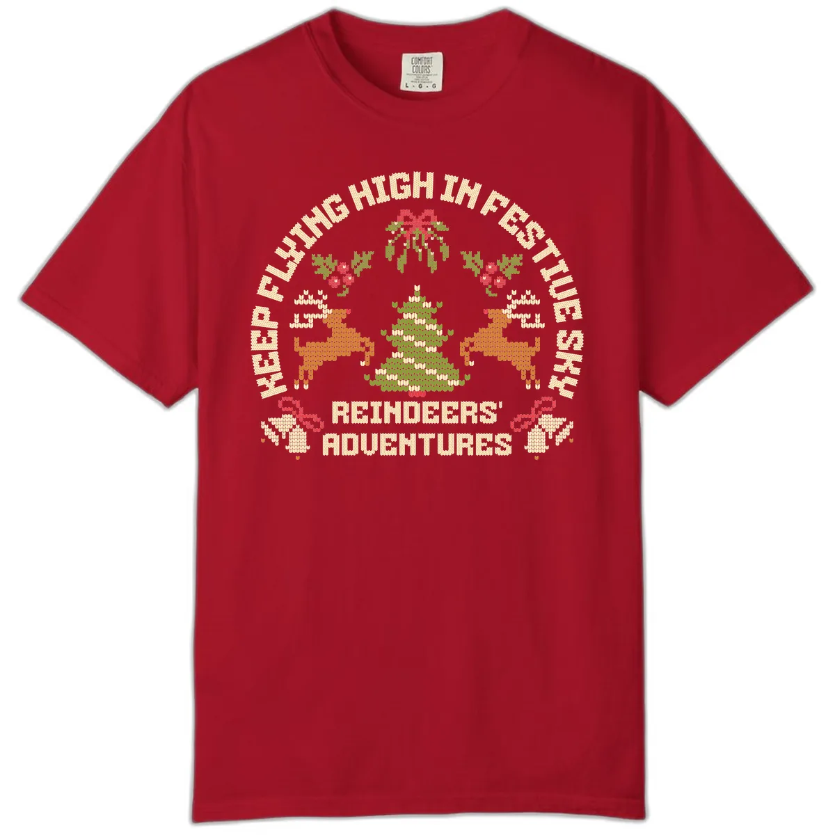 Reindeers' Adventures Festivus Flying High Comfort Color in Red
