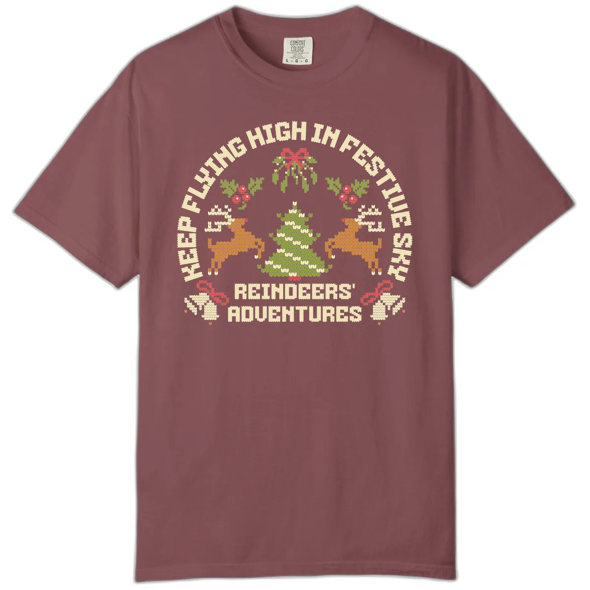 Reindeers' Adventures Festivus Flying High Comfort Color in Brick