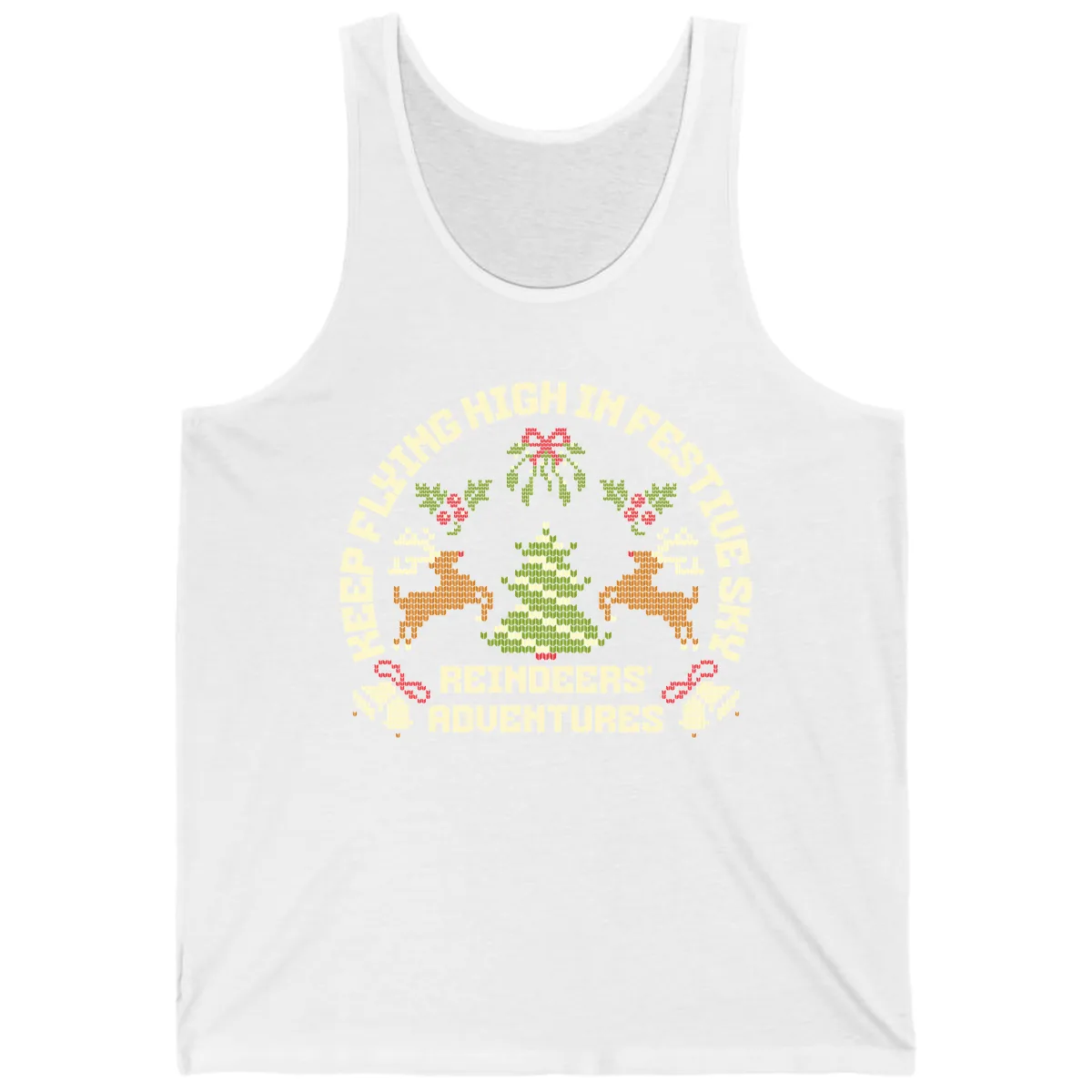 Reindeers' Adventures Festivus Flying High Tank in White