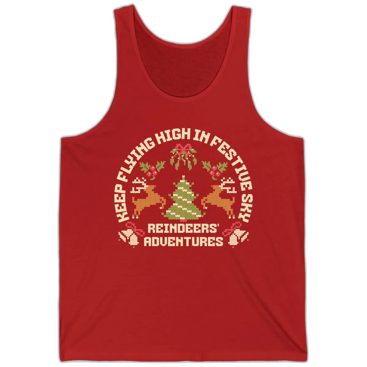 Reindeers' Adventures Festivus Flying High Tank in Red