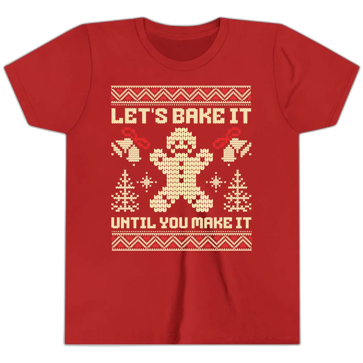 Let's Bake It Until You Make It Youth T-Shirt in Red